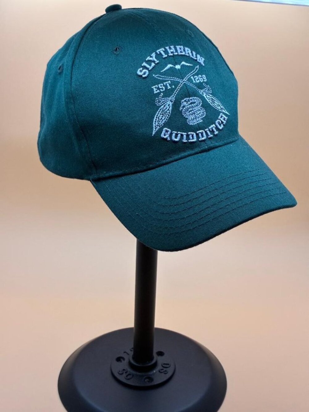 Harry Potter SLYTHERIN Quidditch Strap Back Baseball Cap EUC!